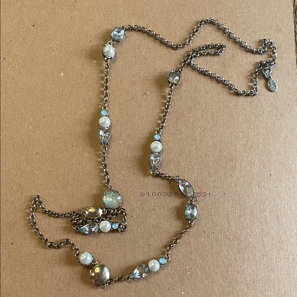 LOFT Elegant Gold and White Necklace